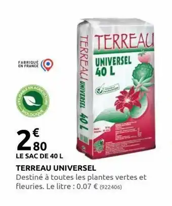 Rural Master Terreau universel offre