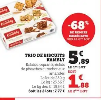 Hyper U Trio de biscuits kambly offre
