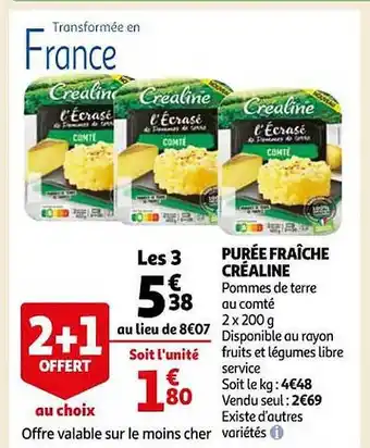 Purée fraîche créaline