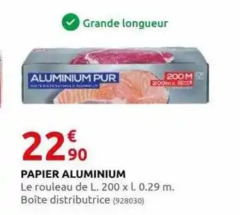 Rural Master Papier aluminium offre