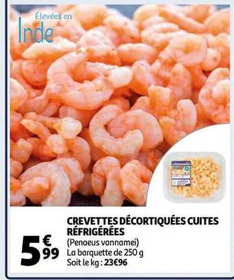 Auchan Crevettes décortiquées cuites réfrigérées offre
