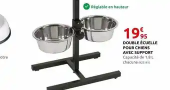 Rural Master Double écuelle pour chiens avec support offre