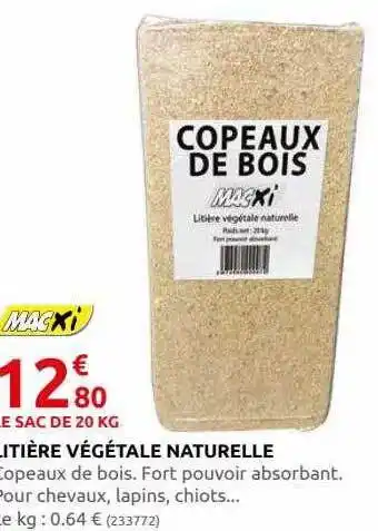 Rural Master Litière végétale naturelle macxi offre