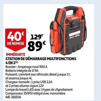 Auchan Station de démarrage multifonctions 4 en 1 offre