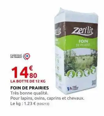 Rural Master Foin de prairies zen'lit offre