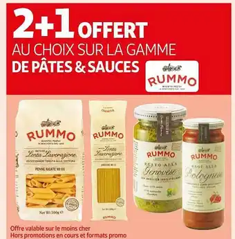 Auchan La gamme de pâtes & sauces rummo offre