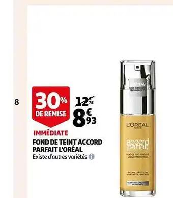 Auchan Fond de teint accord parfait l'oréal offre