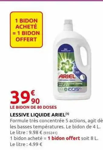 Rural Master Lessive liquide ariel offre