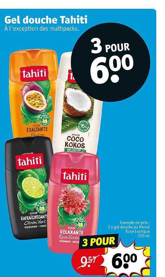 Promo Gel douche tahiti chez Kruidvat