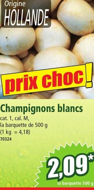 Norma Champignons Blancs offre