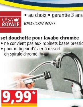 Norma Set Douchette Pour Lavabo Chromée offre