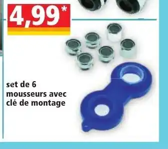 Norma Set de 6 Mousseurs Avec Clé de Montage offre