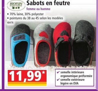 Norma Sabots en Feutre offre