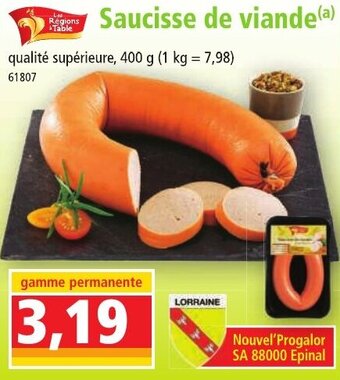 Norma Saucisse de Viande offre