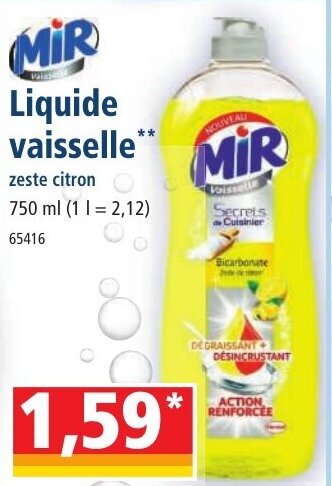 Norma Mir Liquide Vaisselle offre
