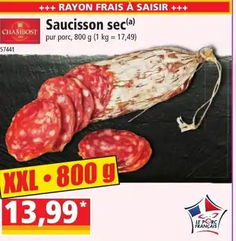 Norma Saucisson Sec offre
