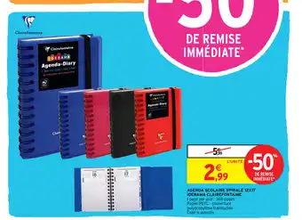 Intermarché Agenda Scolaire Spirale 12x17 offre