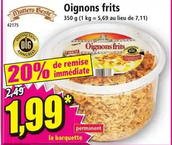 Norma Oignons Frits offre