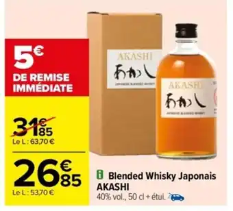 Carrefour Blended Whisky Japonais Akashi offre