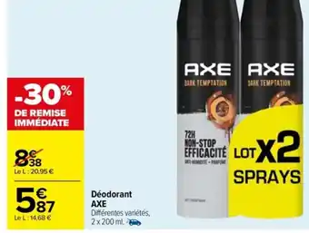 Carrefour Déodorant Axe offre
