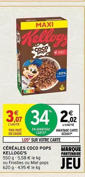Intermarché Céréales coco pops kellogg's offre