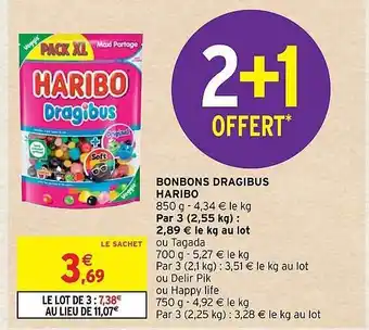 Intermarché Bonbons dragibus haribo offre