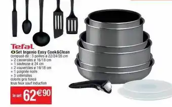 Cora x Carrefour Set ingenio easy cook&clean tefal offre