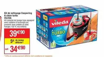 Cora x Carrefour Kit de nettoyage easywring & clean turbo vileda offre