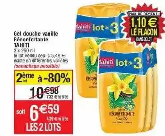 Cora x Carrefour Gel douche vanille réconfortante tahiti offre