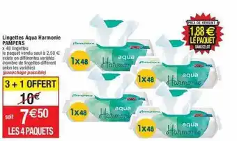 Cora x Carrefour Lingettes aqua harmonie pampers offre