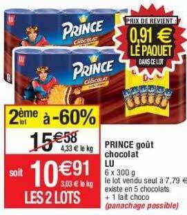 Prince goût chocolat lu