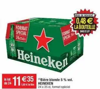 Cora x Carrefour Bière blonde 5% vol. heineken offre