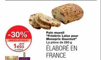 Monoprix Pain muesli offre