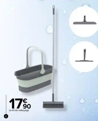 Carrefour Kit de Nettoyage Avec Seau Rétractable offre