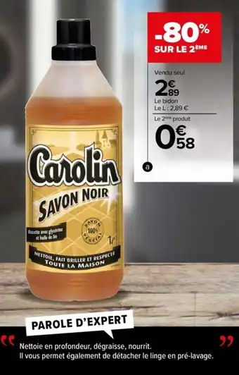 Carrefour Nettoyant Sols Carolin offre