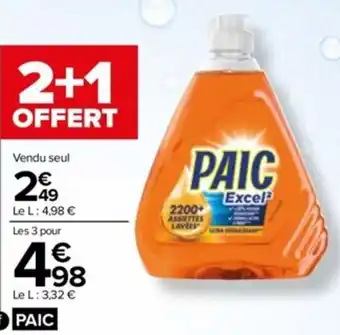 Carrefour Liquide Vaisselle Paic offre