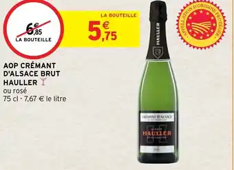 Intermarché Aop Crémant D'Alsace Brut Hauller offre