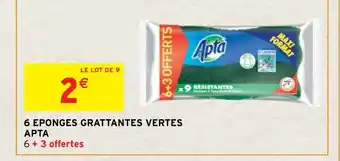 Intermarché 6 Eponges Grattantes Vertes Apta offre
