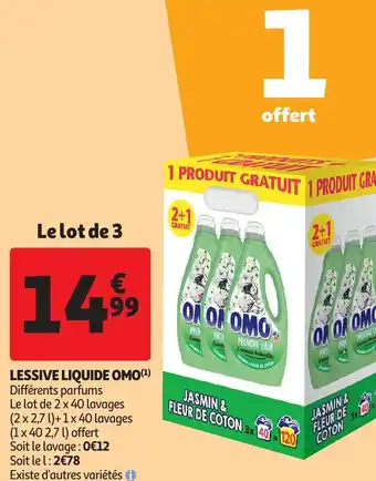 Auchan Lessive Liquide Omo offre