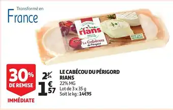 Auchan Le Cabécou Du Périgord rians offre
