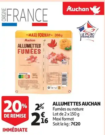 Auchan Allumettes Auchan offre