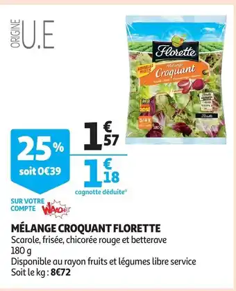 Auchan Mélange Croquant Florette offre