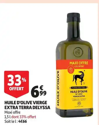 Auchan Huile D'Olive Vierge Extra Terra Delyssa offre