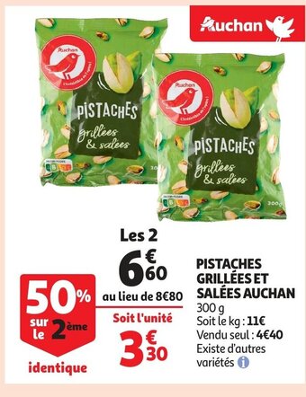 Auchan Pistaches Grillées Et Salées Auchan offre