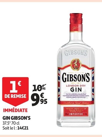 Auchan Gin Gibson's offre