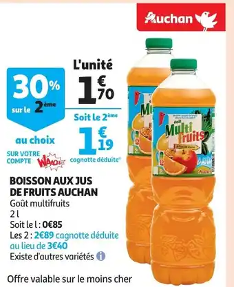Auchan Boisson Aux Jus De Fruits Auchan offre