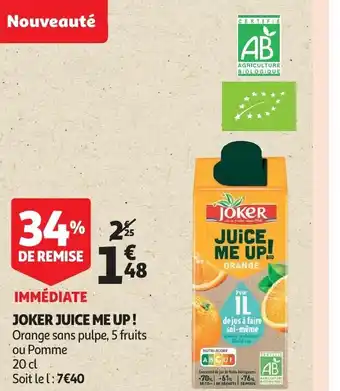 Auchan Joker juice Me Up! offre