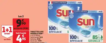 Auchan Tablettes Lave-Vaisselle Sun offre