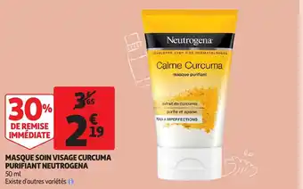 Auchan Masque Soin Visage Curcuma Purifiant Neutrogena offre