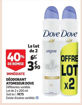 Auchan Déodorant Atomiseur Dove offre